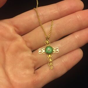 Beautiful Vintage Child’s Jesus Cross Necklace